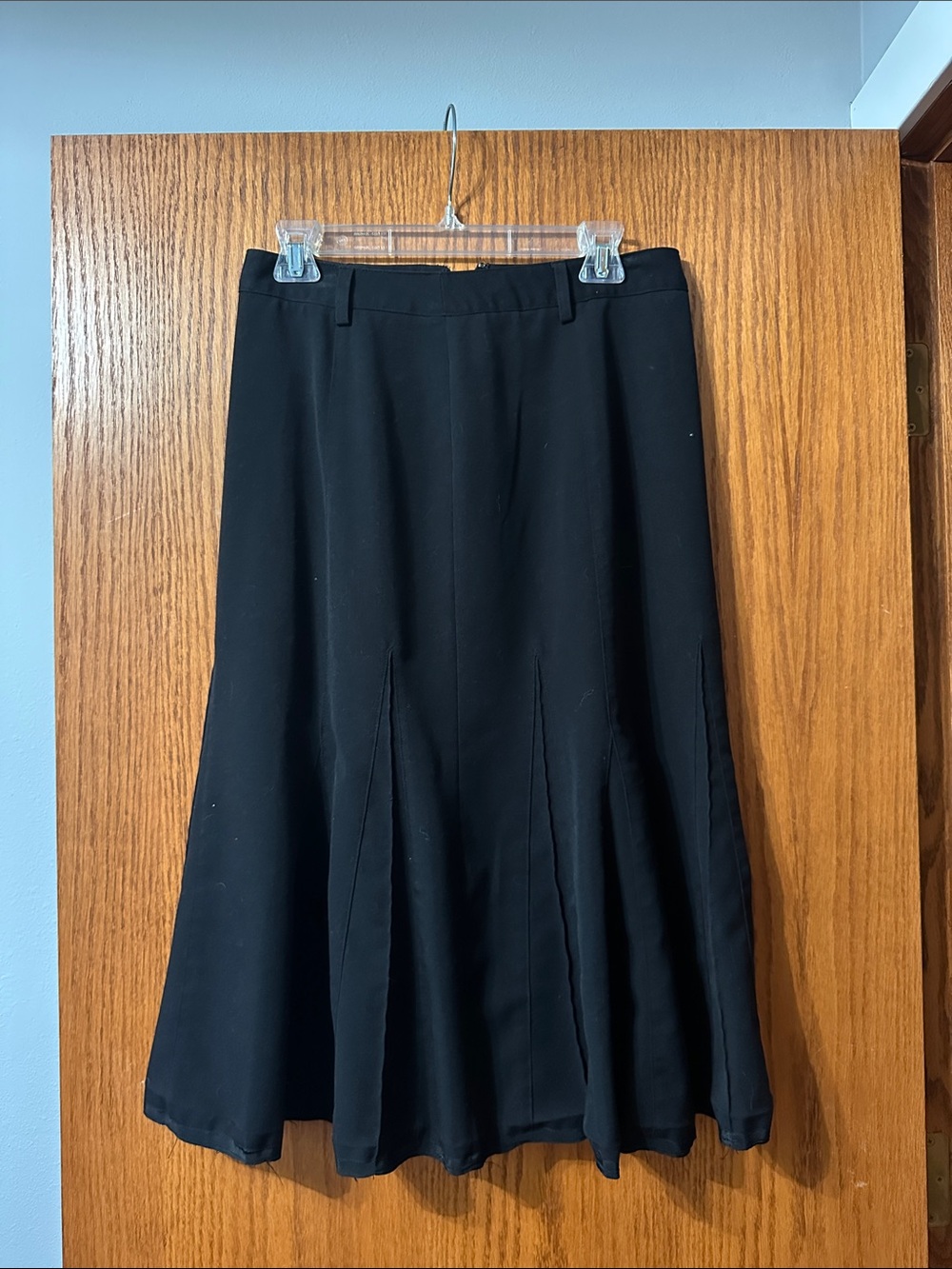 East 5th Black A-Line Skirt with Flared Panels